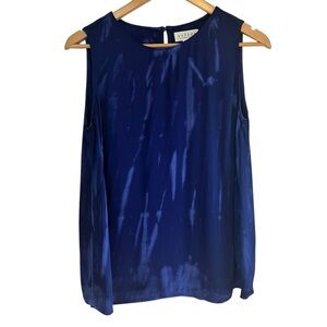 Velvet by Graham & Spencer satin sleeveless tie dye top Sz M excellent condition